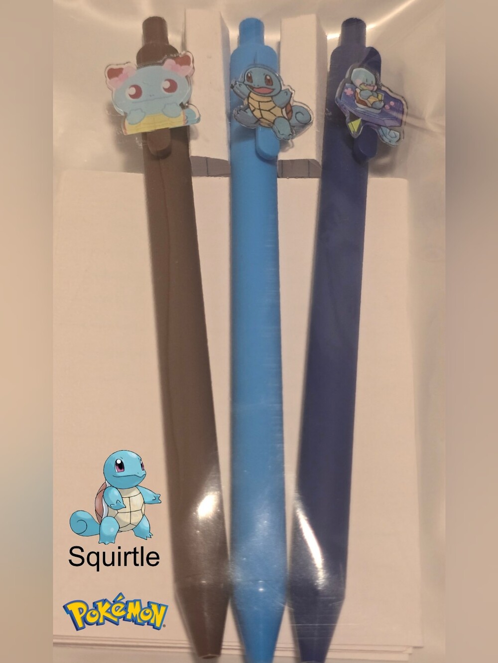 Pokemon Squirtle Gel Pen Trio